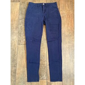 Copper Key Skinny Blue Utility Pants Women's Size 3 Pocketed Casual Trousers